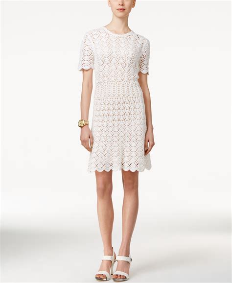 Michael Kors Collection Short Sleeve Crochet A.